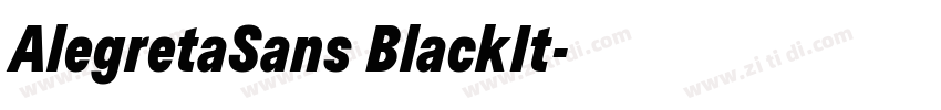 AlegretaSans BlackIt字体转换